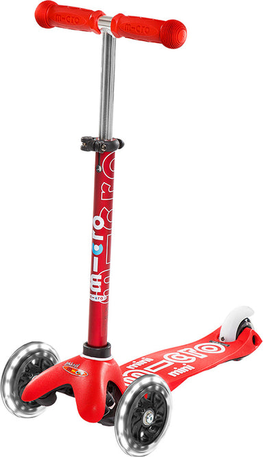 Micro Mini Deluxe LED Red Scooter