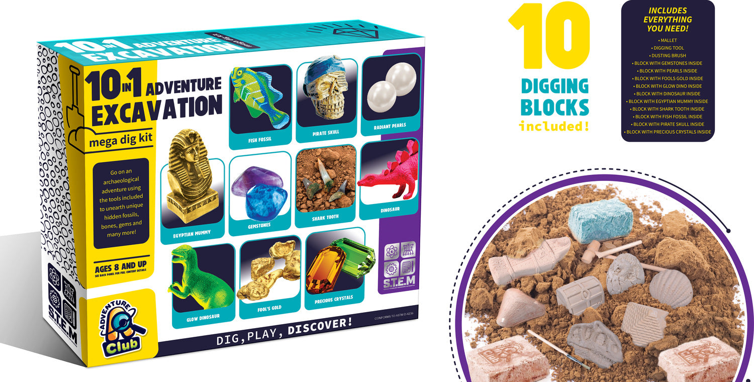10 in 1 Treasure Excavation Kit