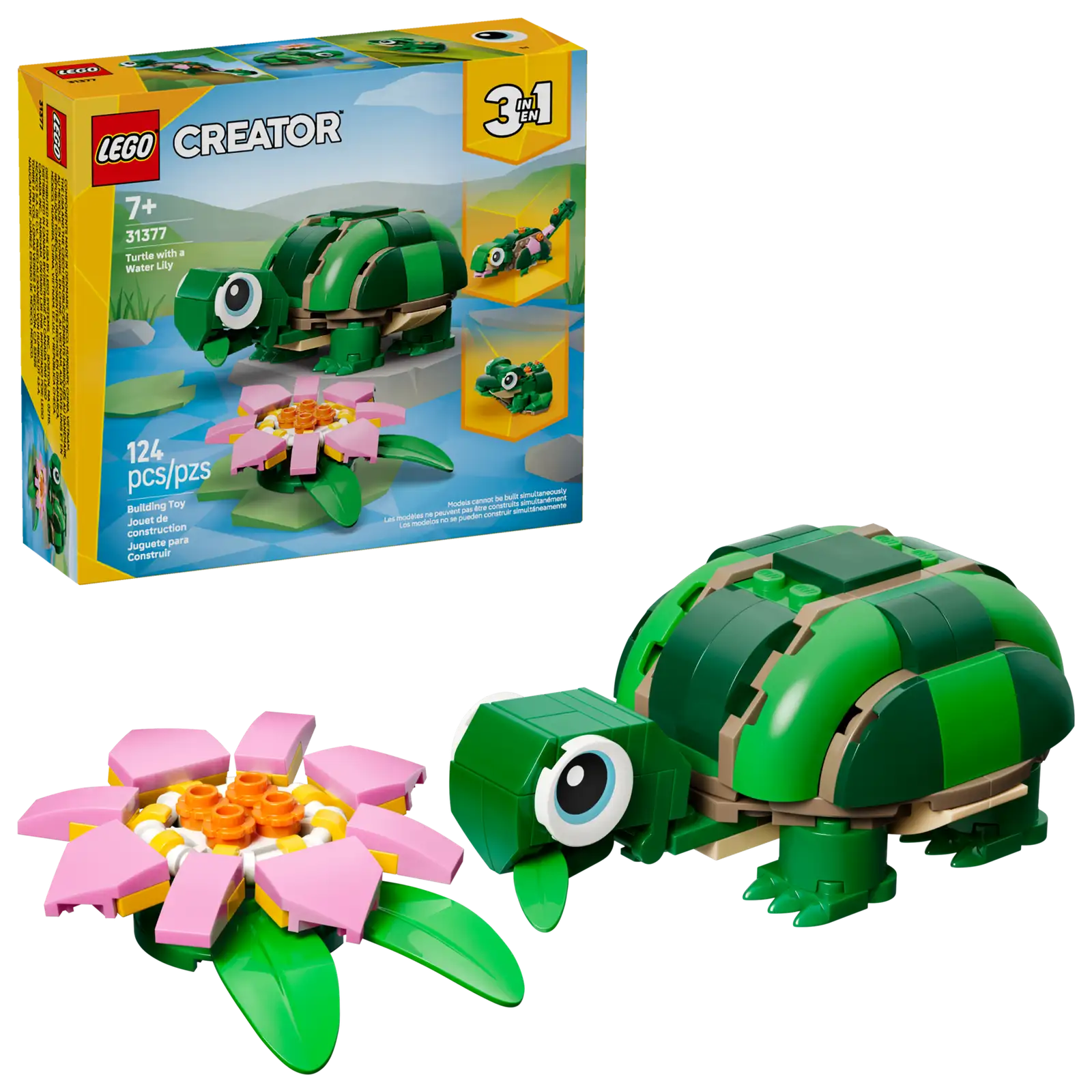 31377 Turtle with a Water Lily Flower