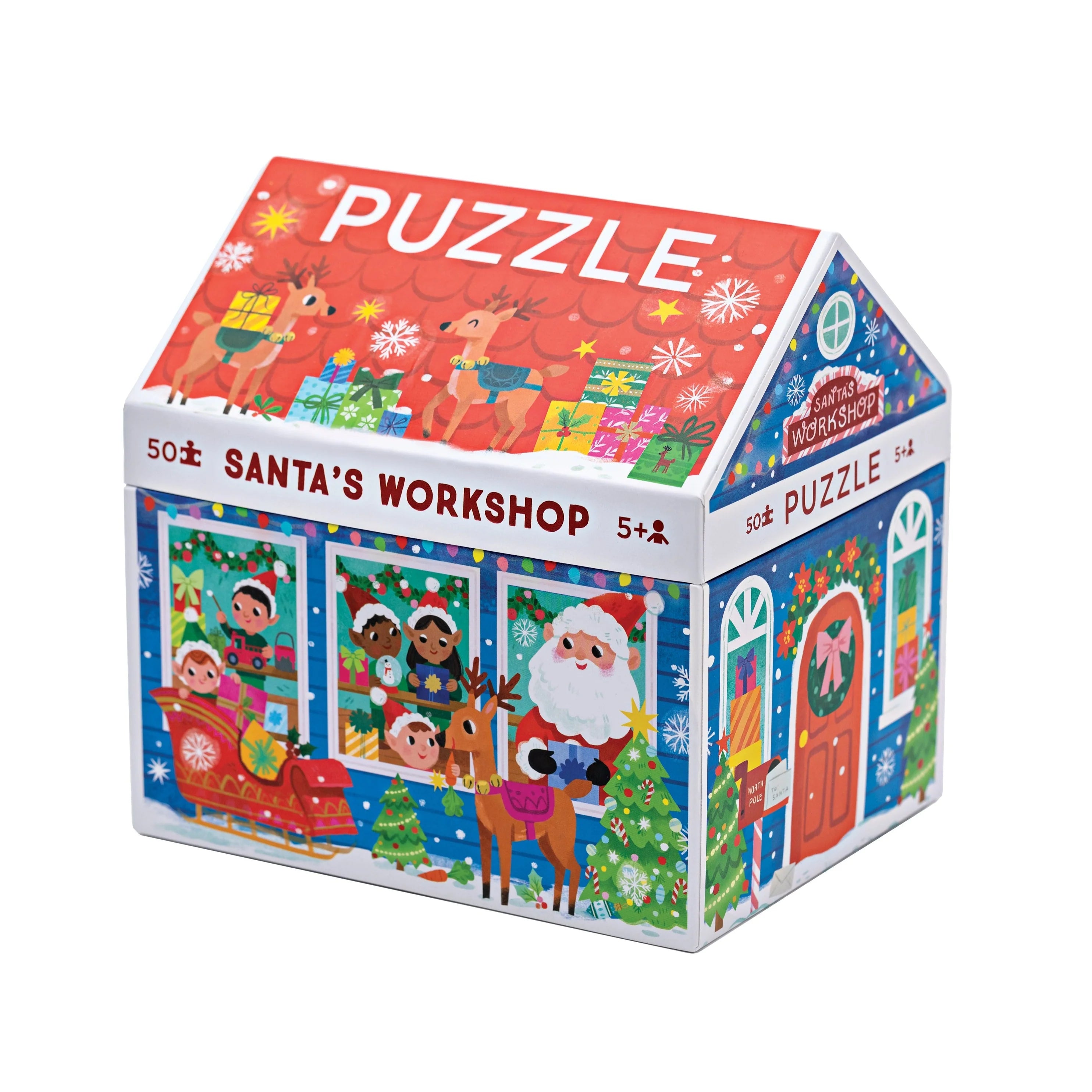 50 piece holiday puzzle santas workshop