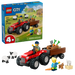 60461 Red Farm Tractor with Trailer & Sheep