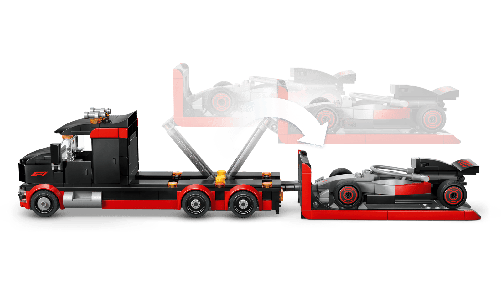 60493 F1® Display Truck with Audi F1® Race Car