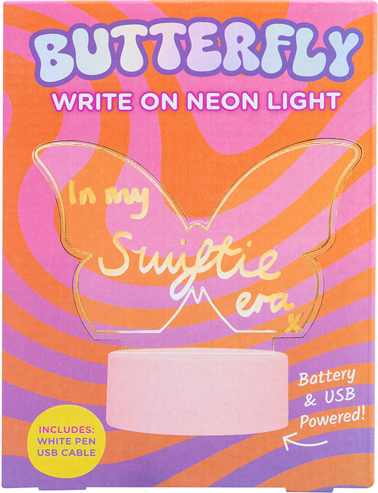 Butterfly Write On Neon Light Sign