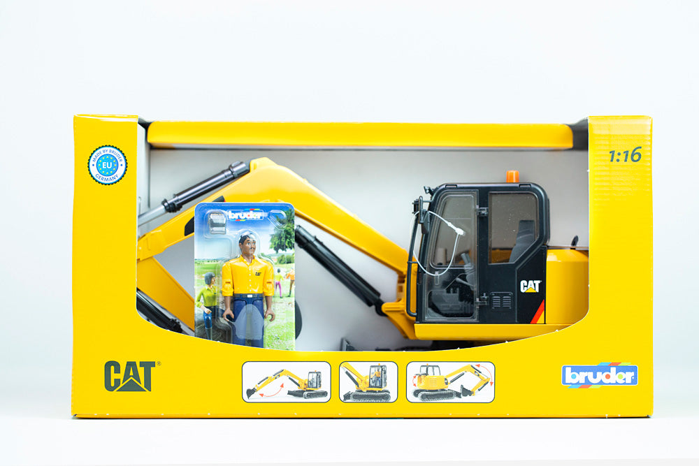 Cat® Mini Excavator with Worker