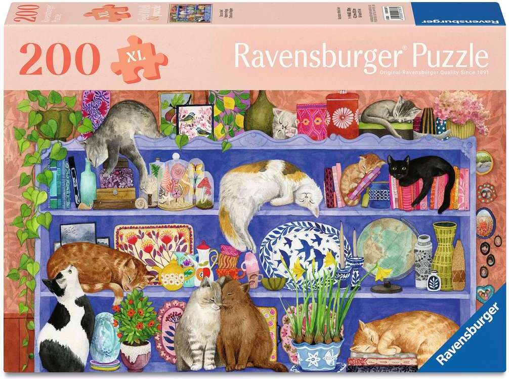 Cats on the Shelf Large Format 200 pc Puzzle