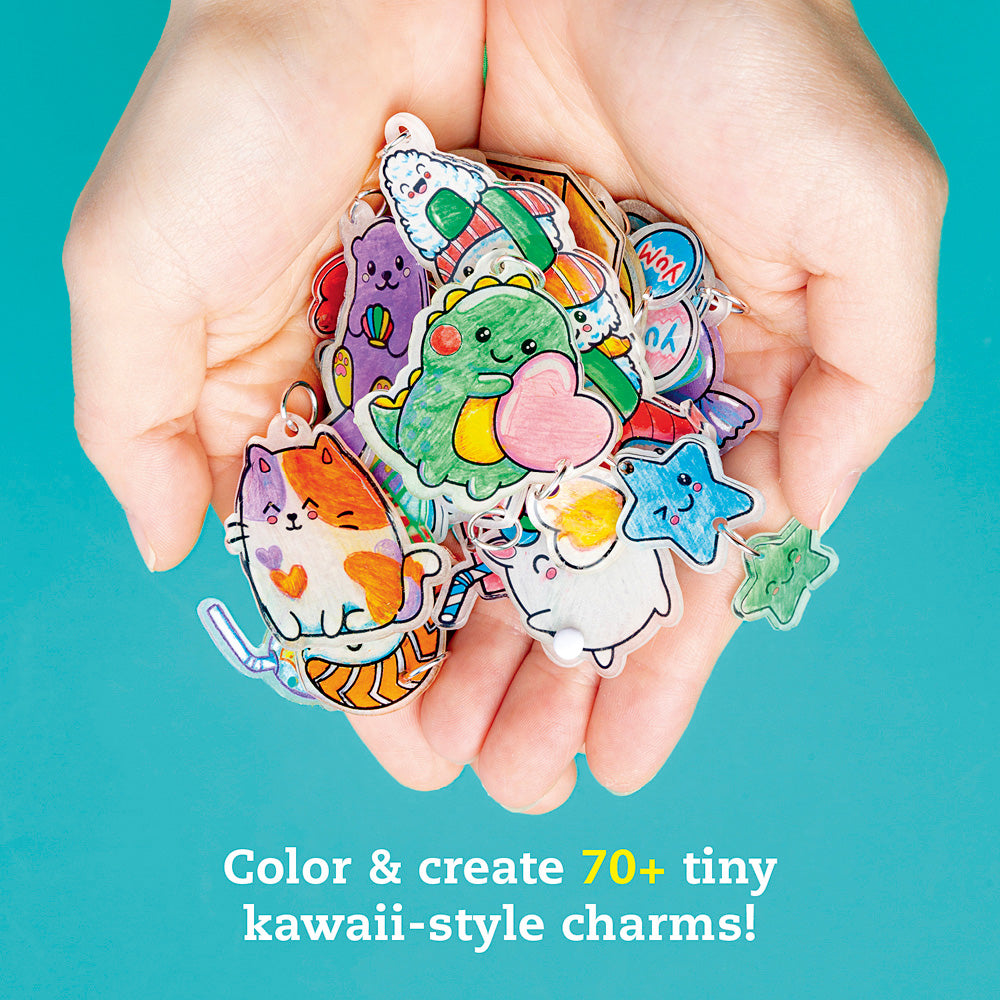 Color & Shrink Art Charms: Kawaii Style