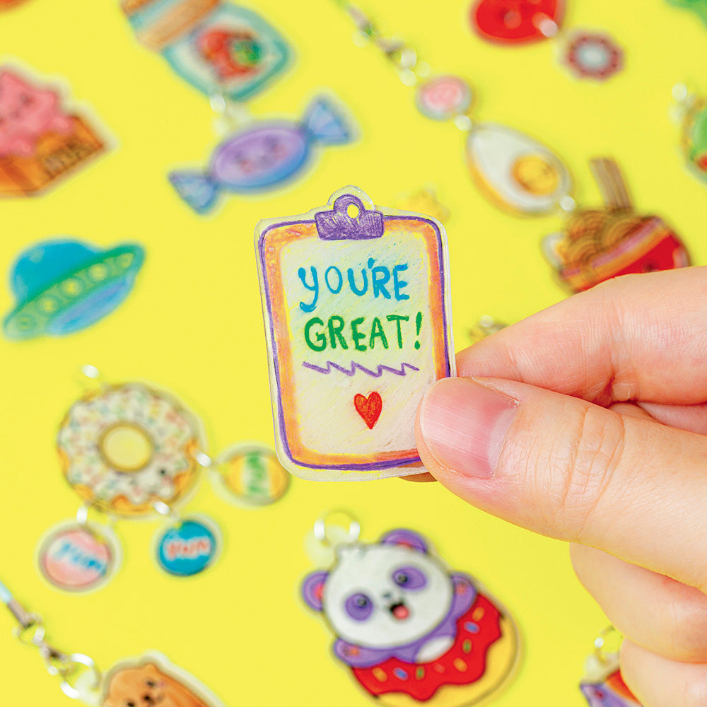 Color & Shrink Art Charms: Kawaii Style