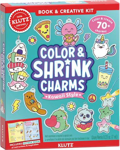 Color & Shrink Art Charms: Kawaii Style