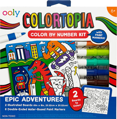 Colortopia: Epic Paint Marker By Number Kit