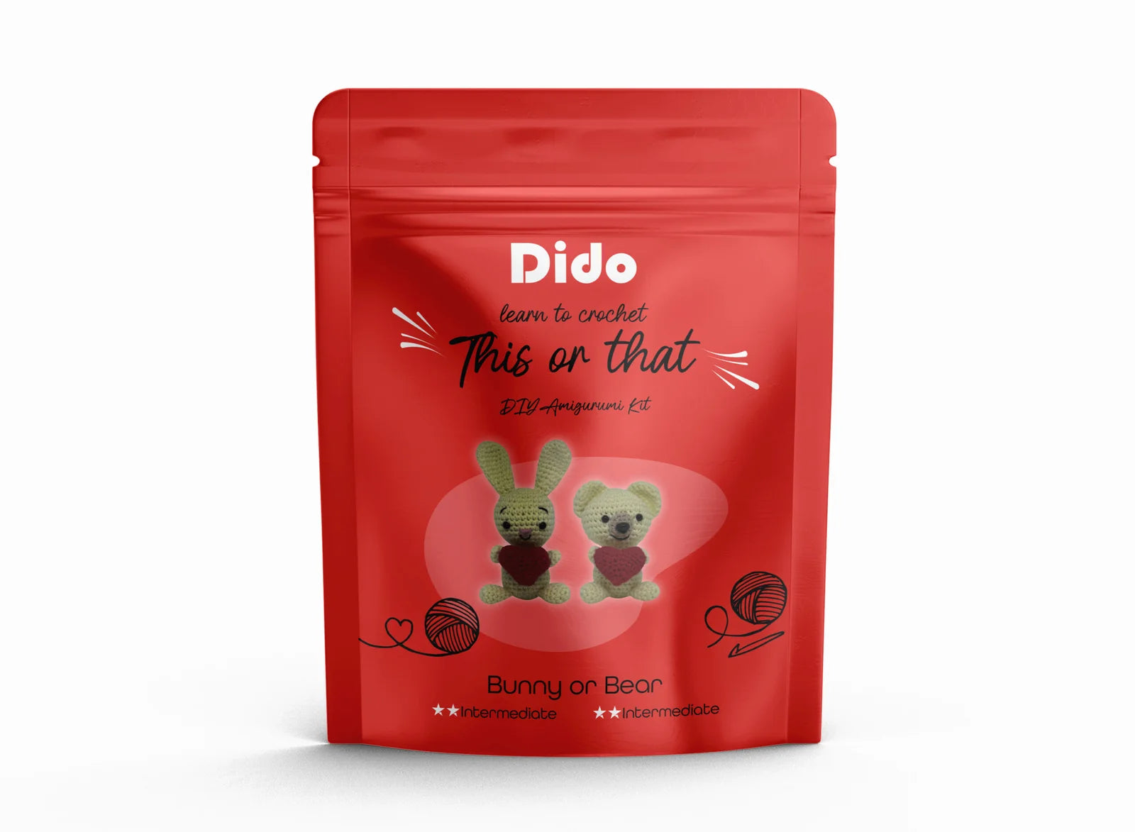 DIY Amigurumi Kit Bunny or Bear