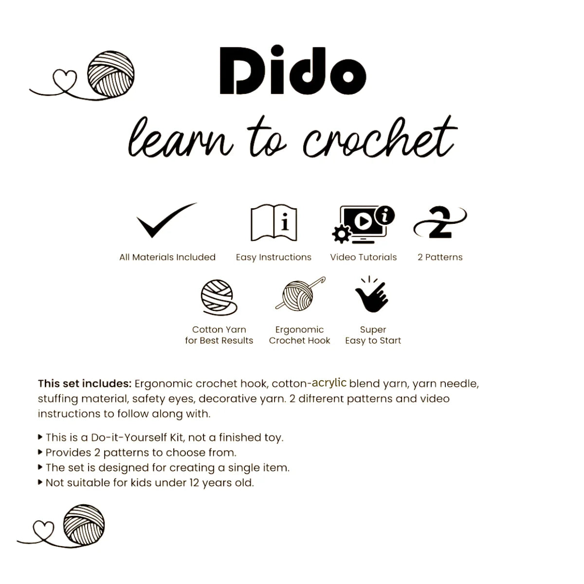 DIY Amigurumi Kit Chicken or Duck