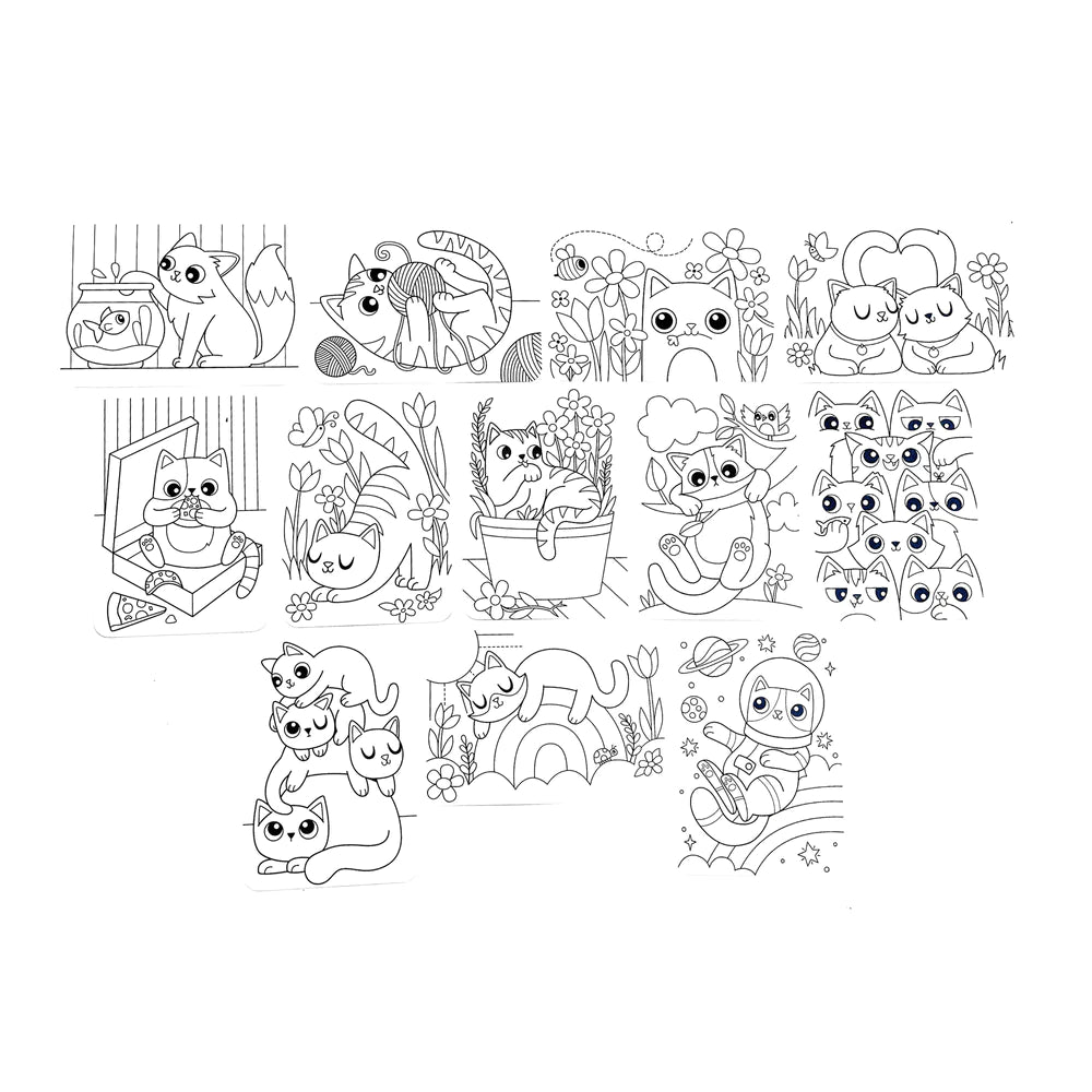 Smitten Kittens Undercover Art Hidden Patterns Coloring Activity