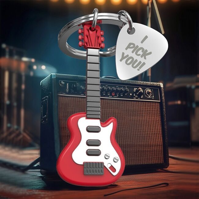 Electric Guitar Keychain
