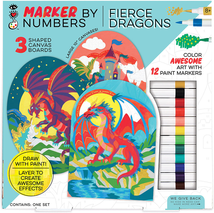 Fierce Dragons Marker By Number Kit