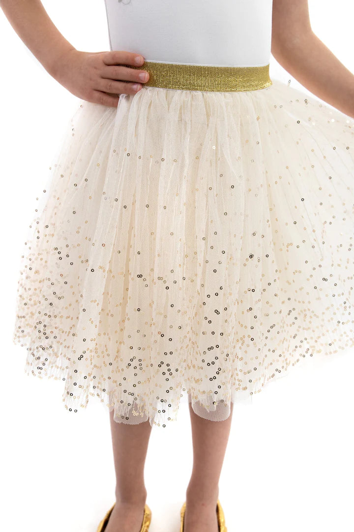 Gold Shimmer Tutu for Ages 3-8