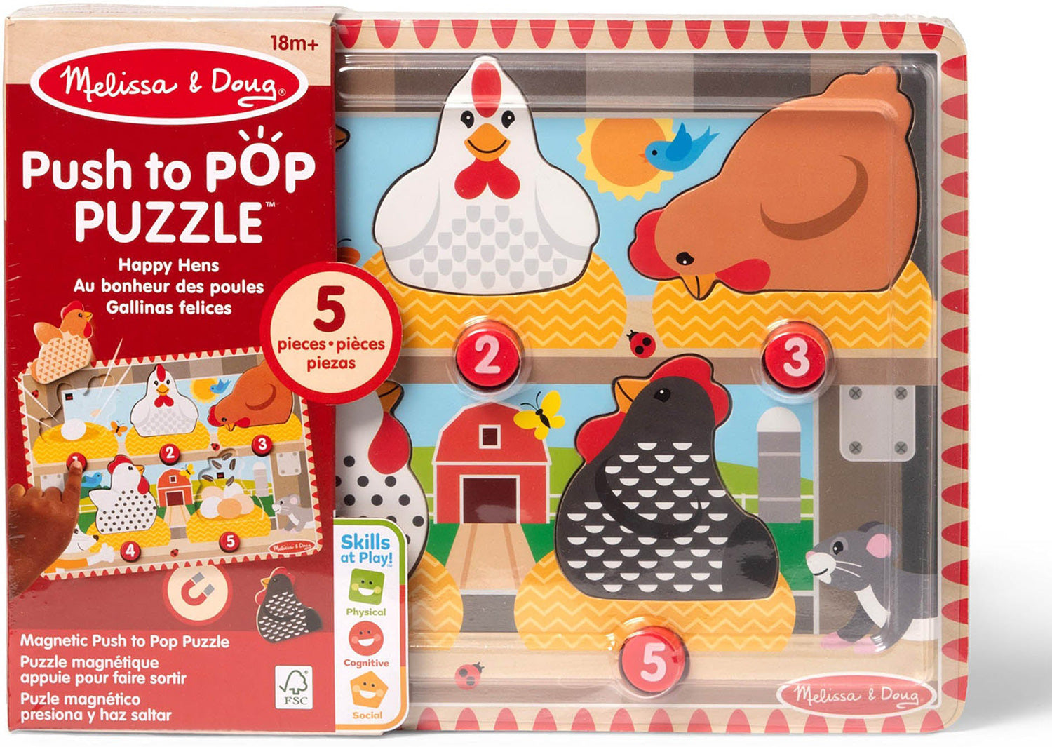 Happy Hens Push to Pop Puzzle
