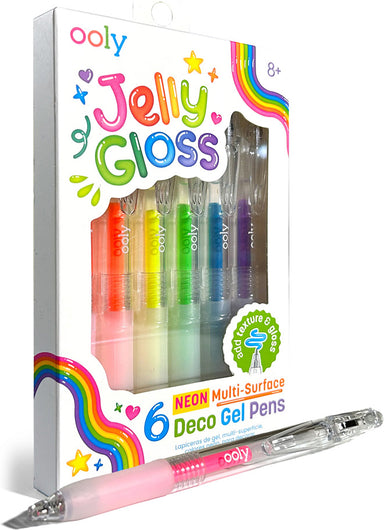 Jelly Gloss 6 Neon Multi-Surface Deco Gel Pens