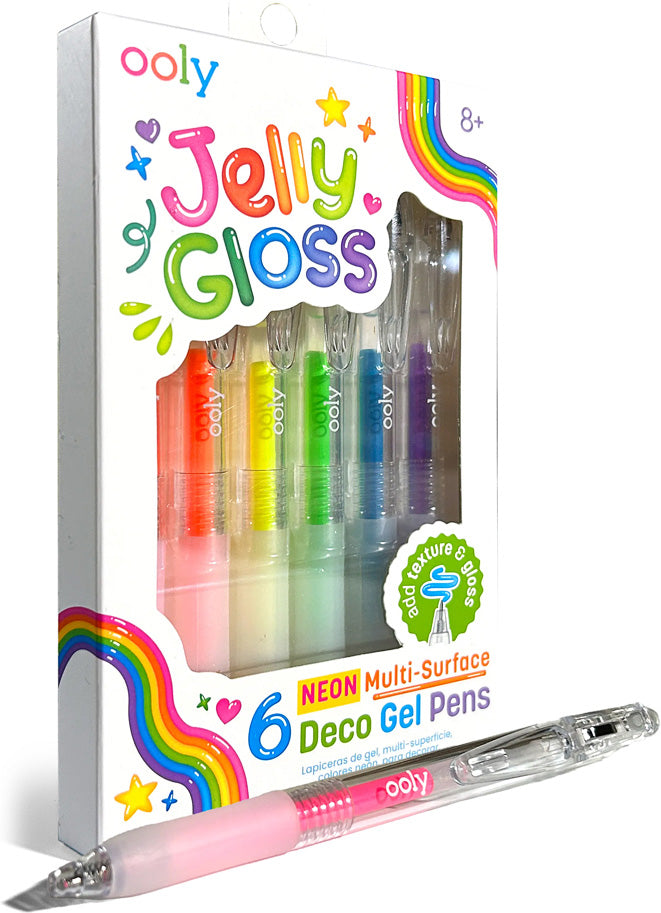 Jelly Gloss 6 Neon Multi-Surface Deco Gel Pens