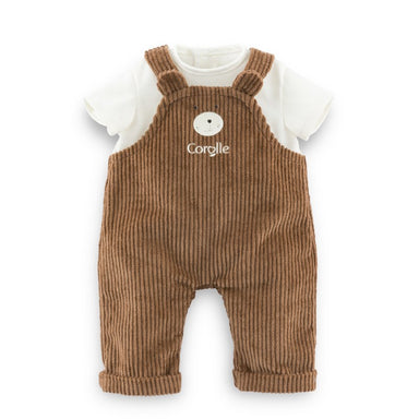 Little Explorer Bear Overalls & T-Shirt for 12" Dolls
