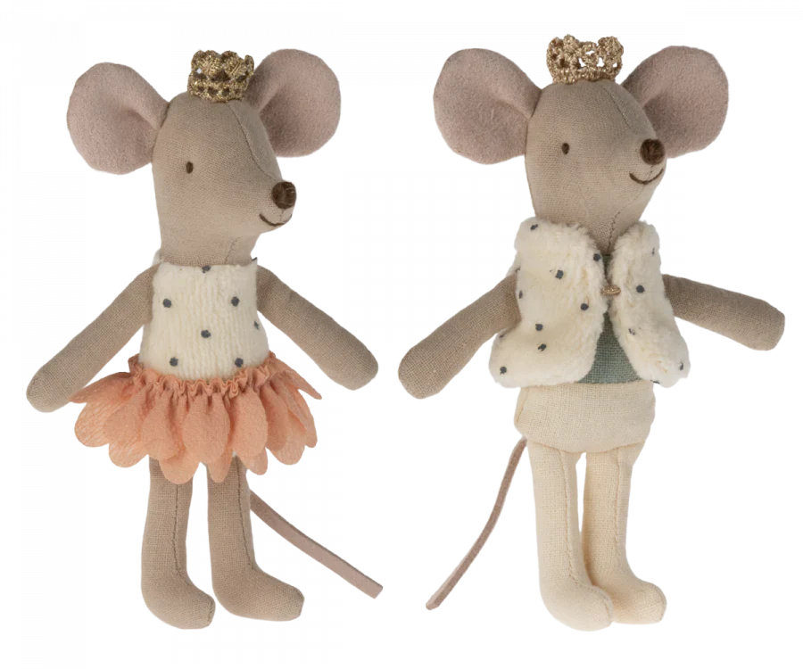 Little Sister & Brother Royal Twins Mice in Matchbox