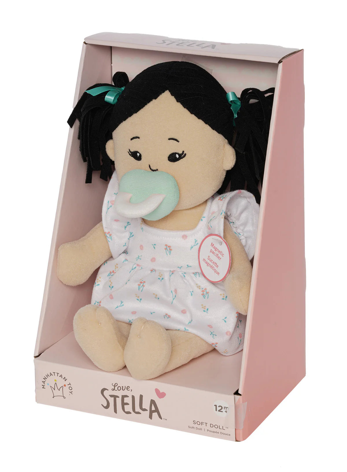 Love, Stella Doll Light Beige with Black Pigtails