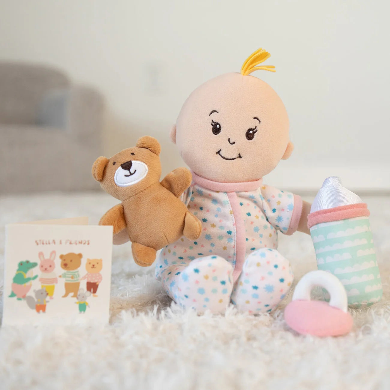 Love, Stella Sleepy Time Set Peach Doll with Blonde Hair