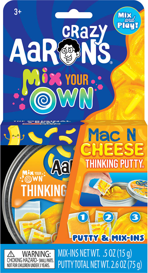 Mac & Cheese Mix It 4" Thinking Putty Tin