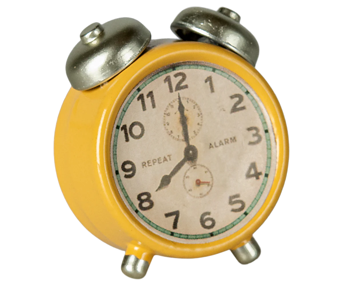 Maileg Alarm Clock for Mouse in Yellow