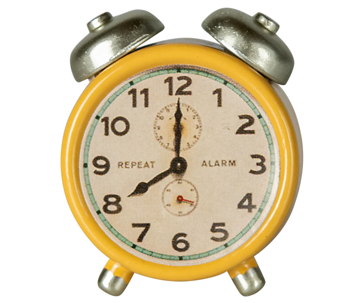 Maileg Alarm Clock for Mouse in Yellow