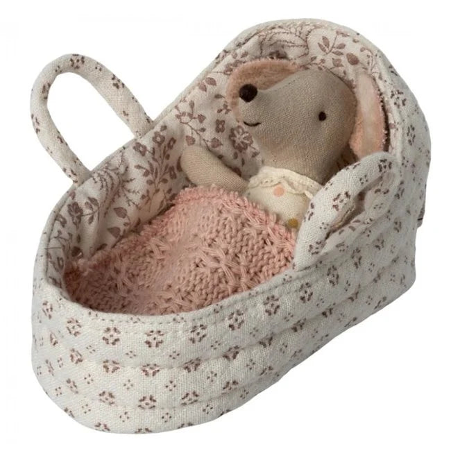 Maileg Baby Mouse Carry Cot