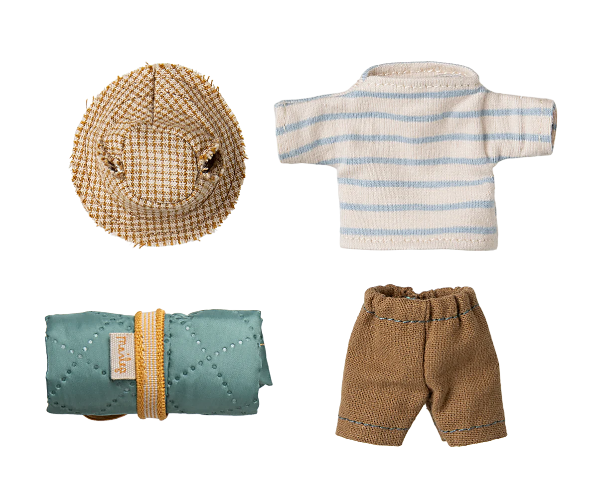 Maileg Big Brother Hiker Mouse in Stripes