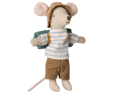 Maileg Big Brother Hiker Mouse in Stripes