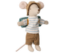 Maileg Big Brother Hiker Mouse in Stripes