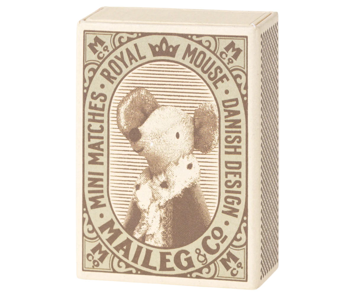 Maileg Blue Sleepy Wakey Baby Mouse in Matchbox