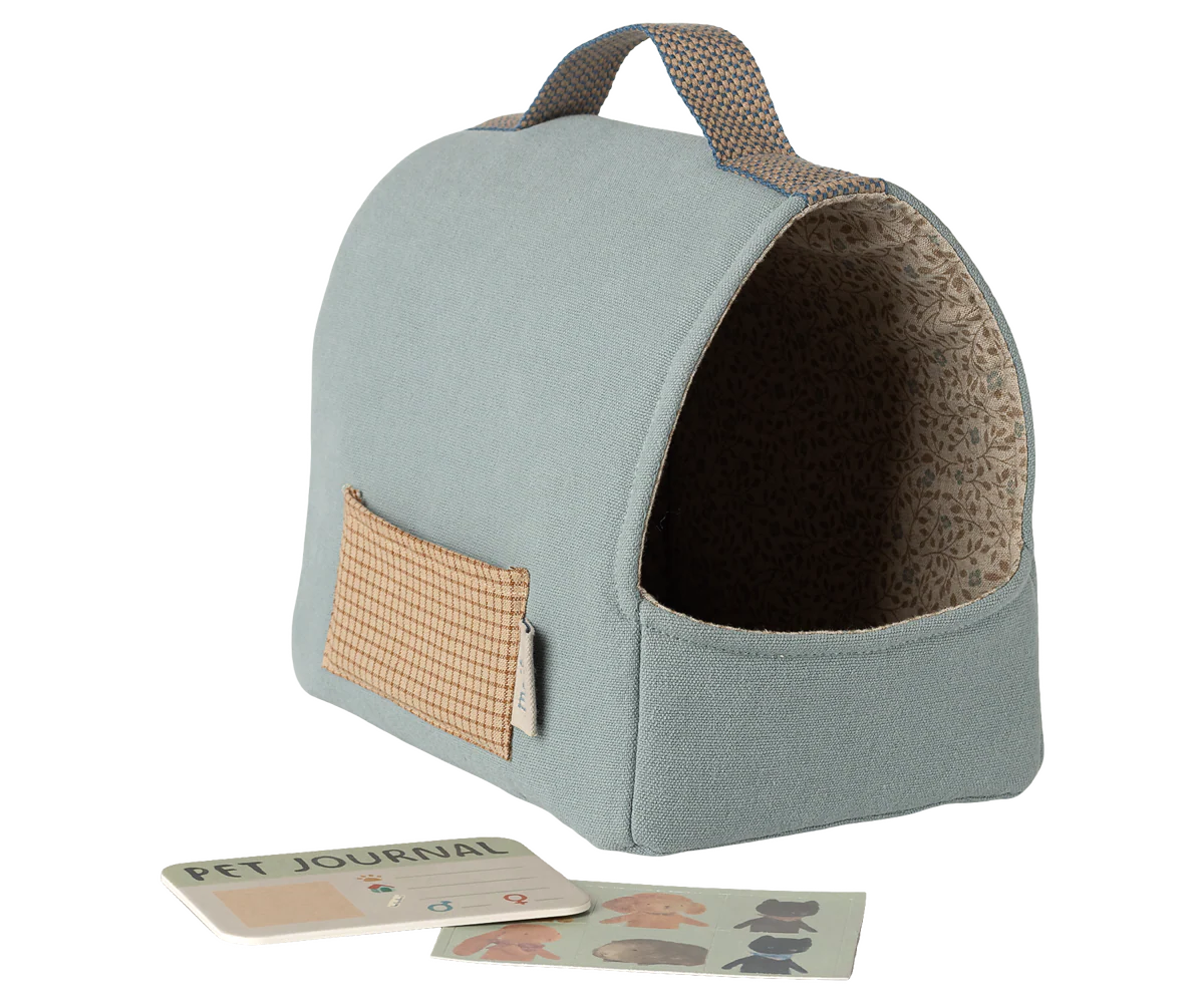 Maileg Dusty Blue Pet Carrier