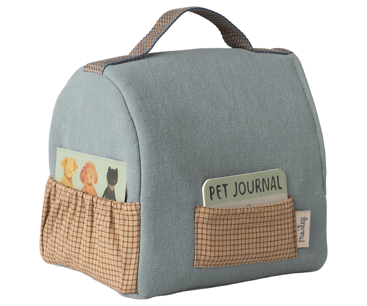 Maileg Dusty Blue Pet Carrier