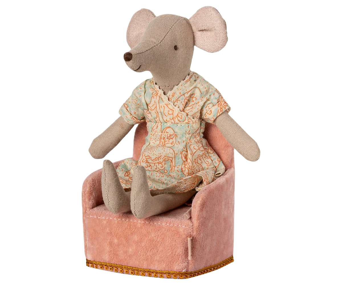 Maileg Folding Chair for Mouse in Rose