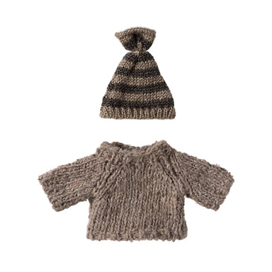 Maileg Knitted Sweater & Hat for Big Brother Mouse