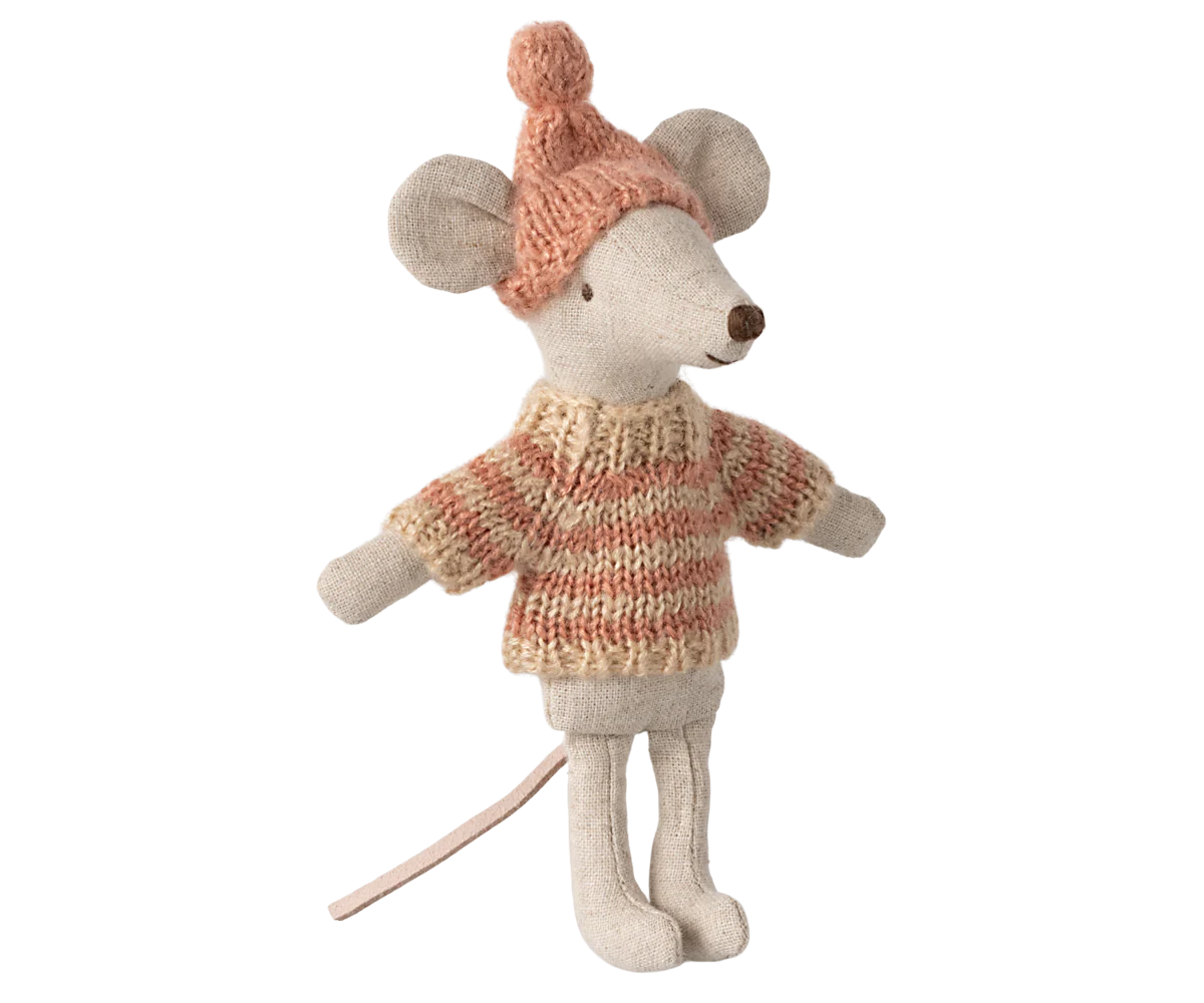 Maileg Knitted Sweater & Hat for Big Sister Mouse