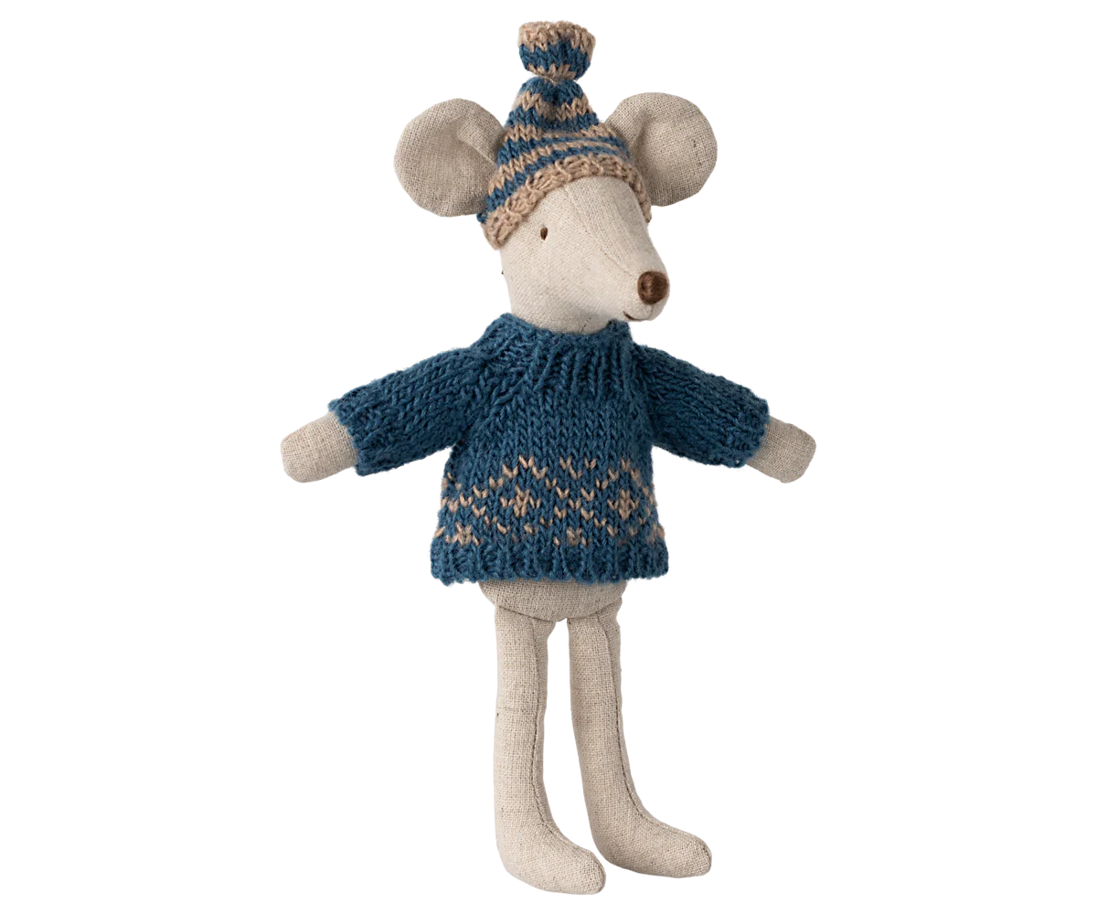 Maileg Knitted Sweater & Hat for Dad Mouse