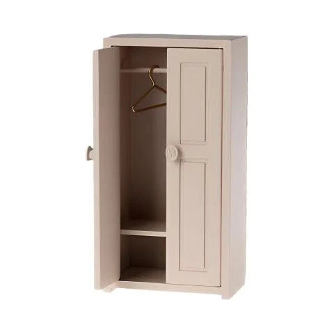 Maileg Light Rose Mouse Wooden Closet