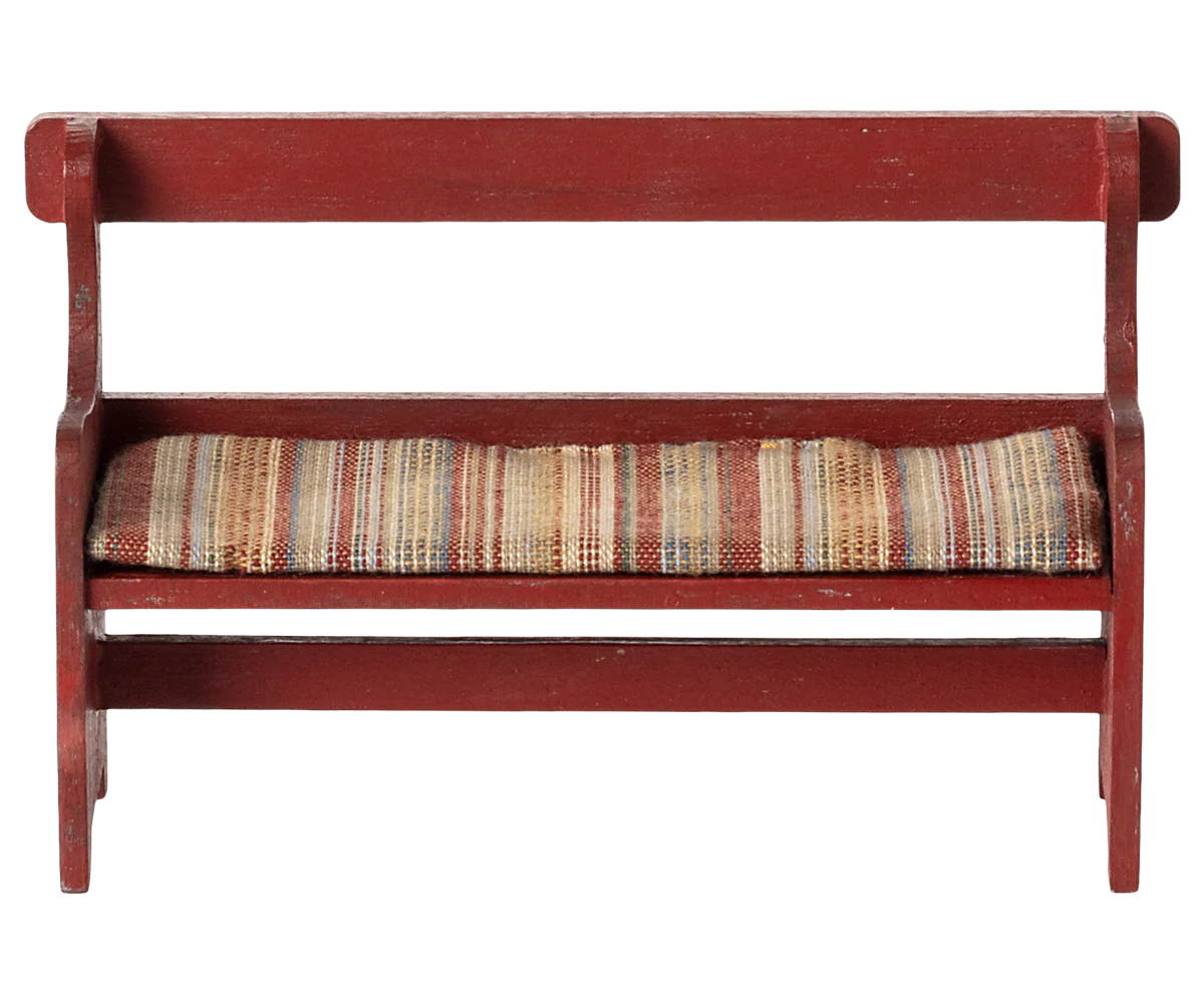 Maileg Red Mouse Bench