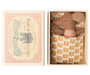 Maileg Rose Sleepy Wakey Baby Mouse in Matchbox