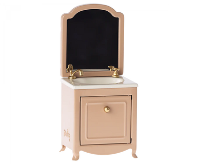 Maileg Sink Dresser with Mirror for Mouse - Dark powder