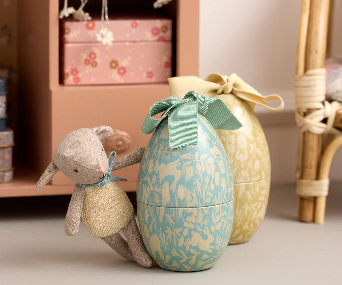 Maileg Small Dusty Mint Easter Egg with Micro Lamb