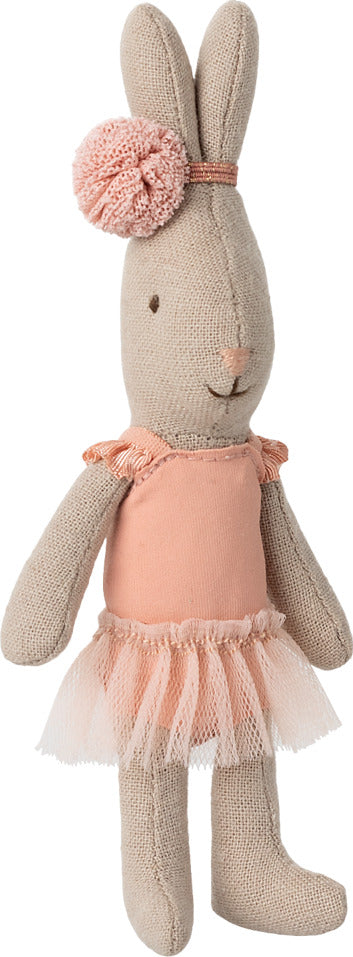 Maileg Rabbit Micro with Ballet Suit And Rose Skirt