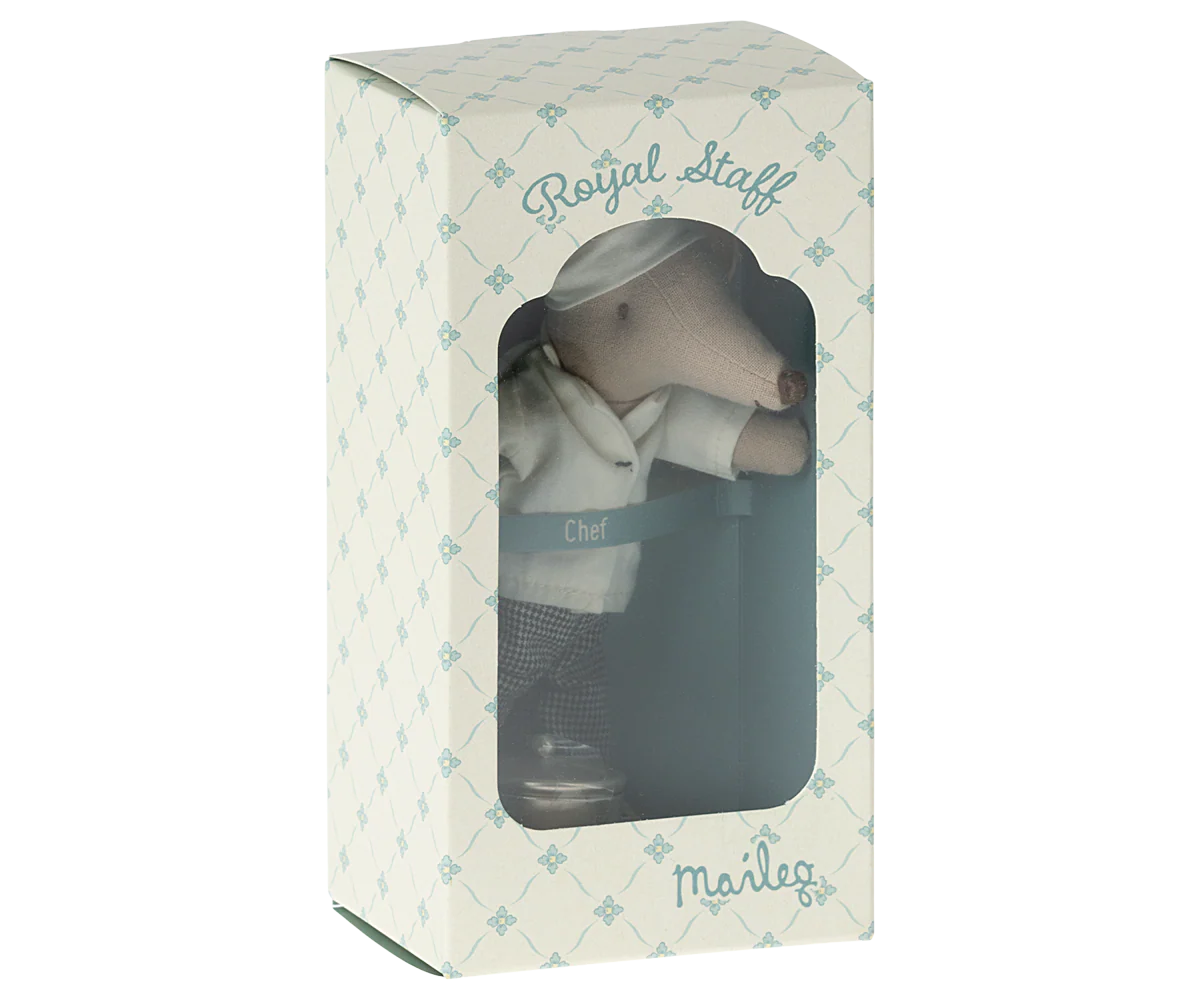 Maileg Chef Mouse with Soup Pot & Spoon