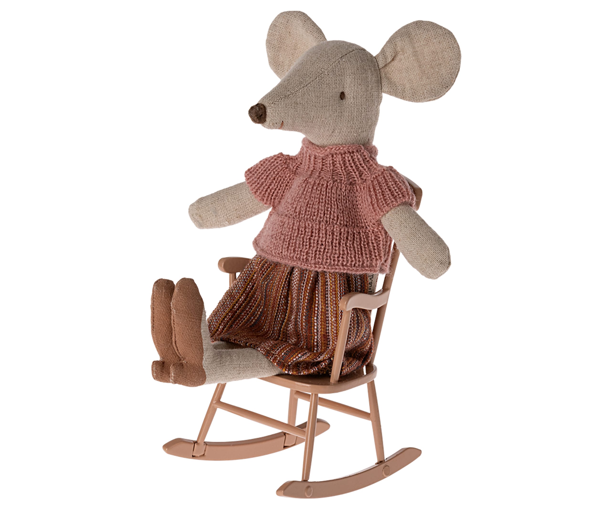 Maileg Dark Powder Rocking Chair for Mouse