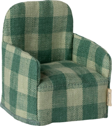 Maileg Green Check Folding Chair for Mouse