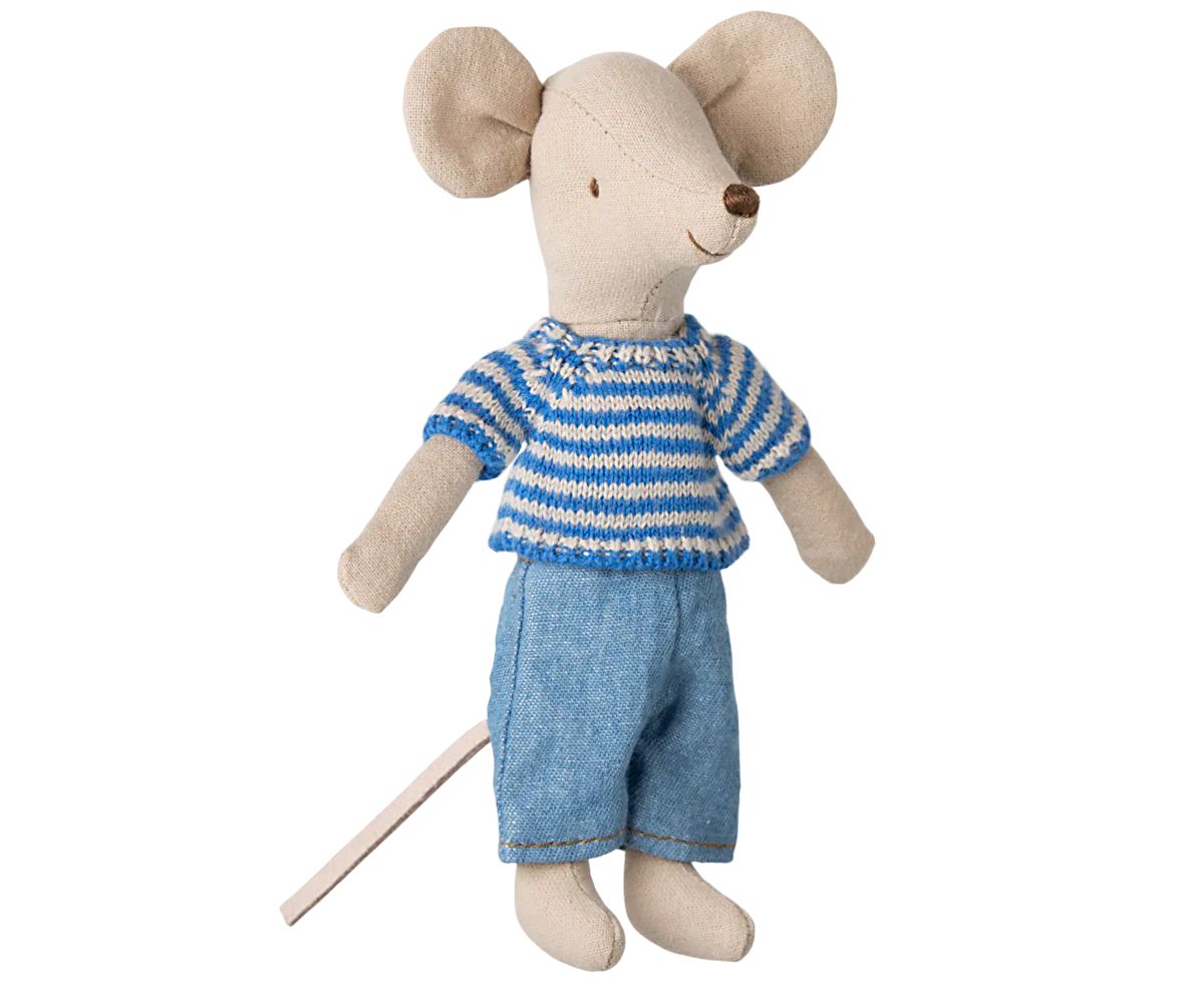 Maileg Knitted Sweater & Pants for Big Brother Mouse